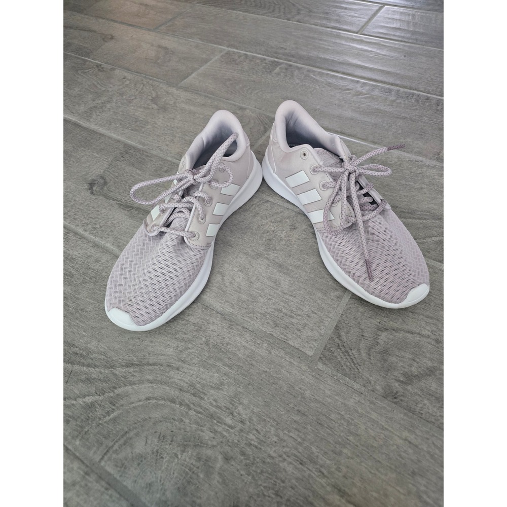 Adidas Cloudfoam Womens QT Racer Running Shoes Sneakers Comfort Purple White 6.5